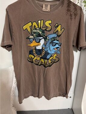 Comfort Colors Brown "Tails N Scales" Graphic Tee